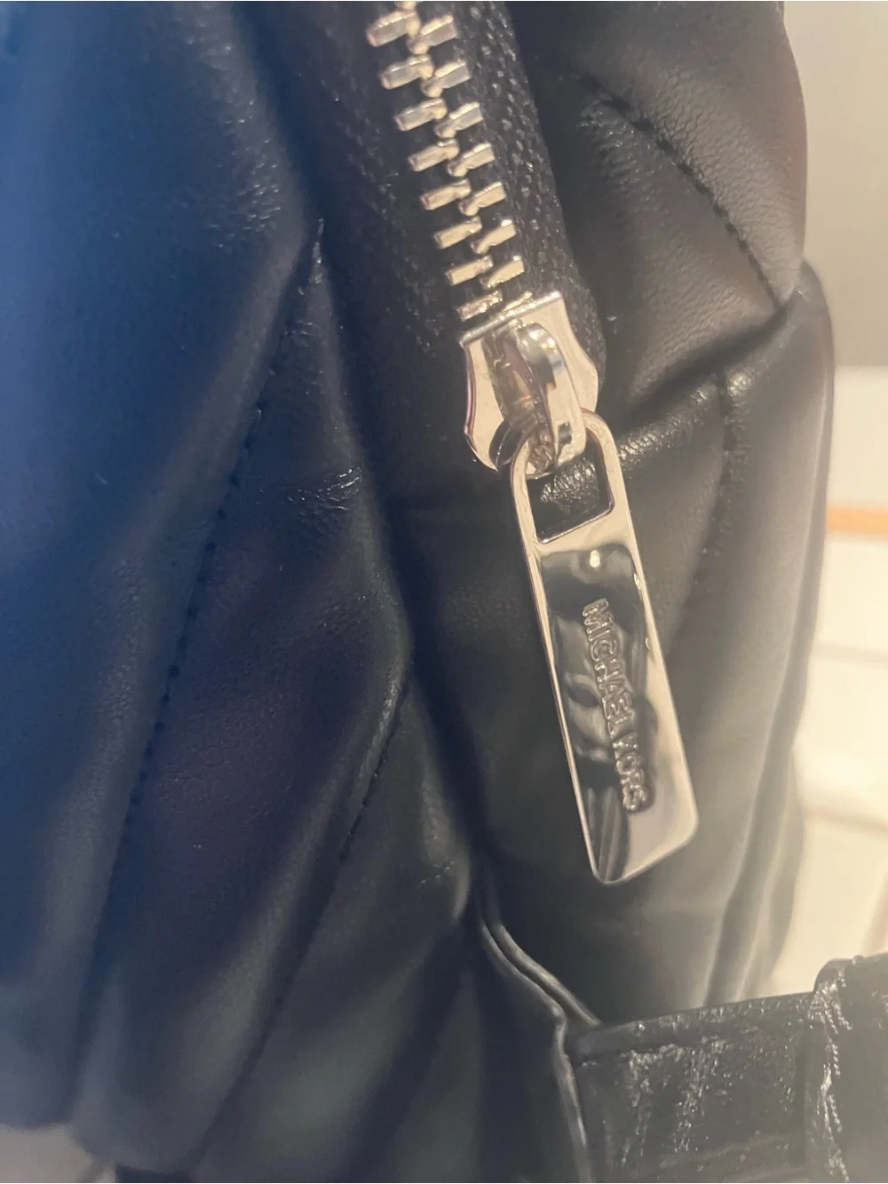 Michael Kors Black Quilted  Mini Backpack